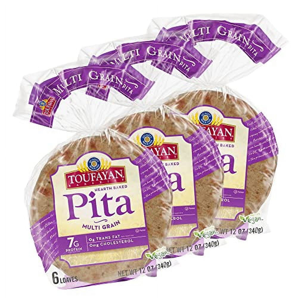 Multigrain Pita Bread Vegan Kosher (3 Pack, 18 Pitas Total