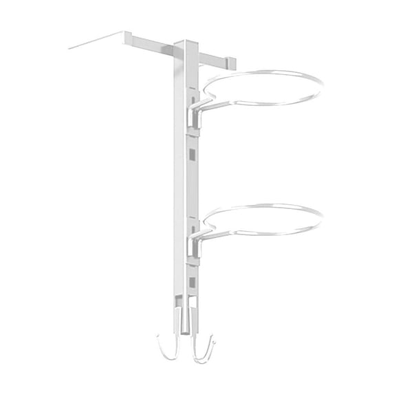 Multilayer Basketball Storage Rack 16.9x7.1x2in No Nails Installation Durable Iron Ball Organizer Indoor Outdoor Utility(White/S)
