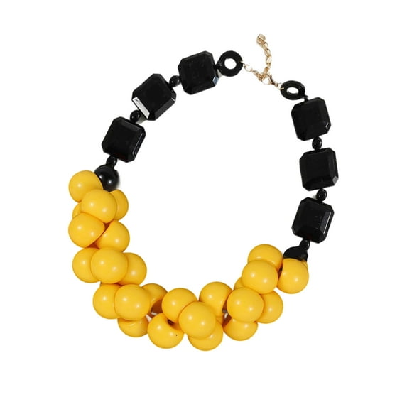 Multilayer Beaded Necklace Retro Bohemian Styles Festival Jewelry Comfortable Resin Ethnic Accessory
