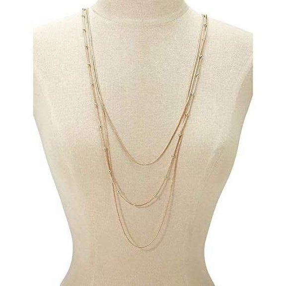 Multilayer Choker Long Chain Tassel Pendant Necklace For Women Beads Necklace Long Bar Charm Chain Jewelry[o1949]