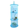 thumbnail image 1 of Multilayer Dry Rack Foldable Hanging Mesh Toy Storage Basket Underwear Organiser Cage Blue, 1 of 2