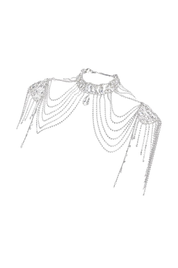 Multilayer Metal Shoulder Chain Adjustable Body Jewelry Back Chain Jewelry Add Charm to Outfits Suitable for Women