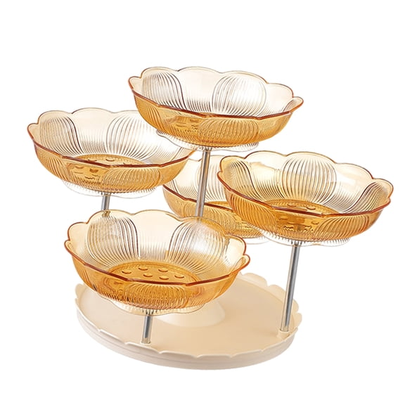 Multilayer Rotating Display Stand Cakes Snacks and Fruits Holders Perfect for Home Entertaining and Retail Showcasing