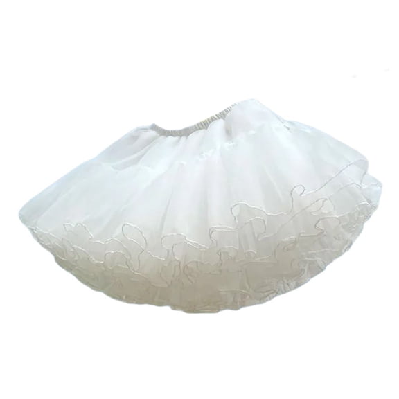 Multilayered Tulle Crinoline Petticoat for Women Girls Tutus Skirts Elastic Waist Underskirt Half Slips for Under Dress