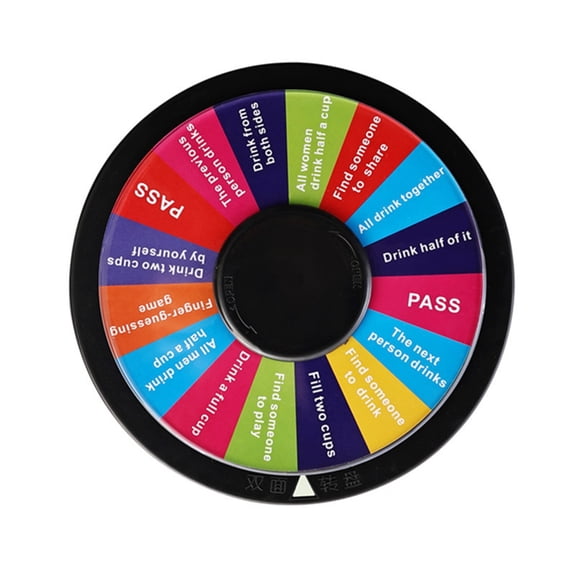 Multilingual Acrylic Game Wheel Rotating Center Axes Spinner Team Building Game