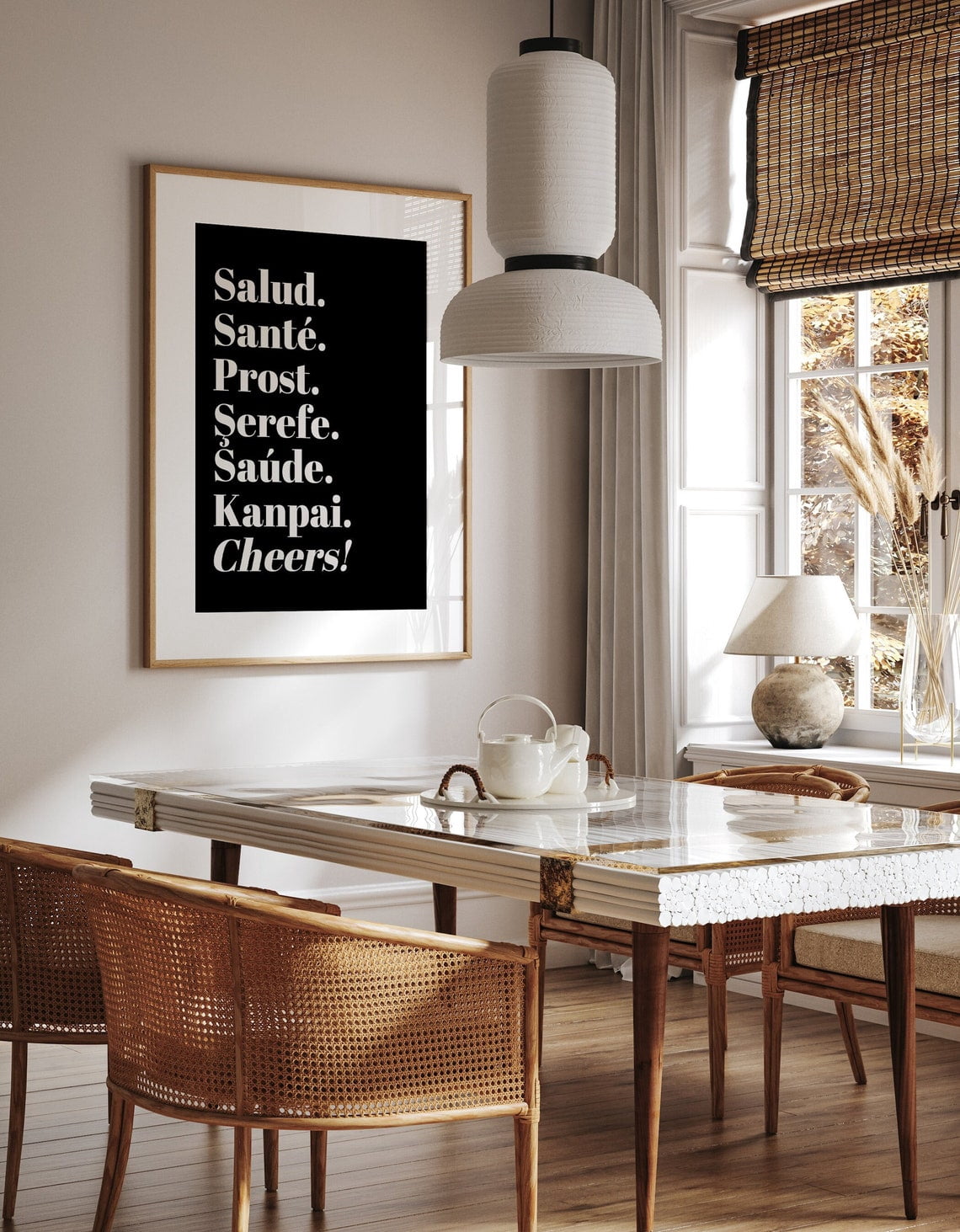 Multilingual Cheers Wall Art Print, International Toast Sayings And Fun ...