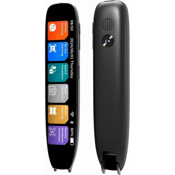Multilingual Translation Pen with 142 Languages, OCR Scanner, Text-to-Speech Reader for Dyslexia, Portable Text Extractor for Study, Travel and Business
