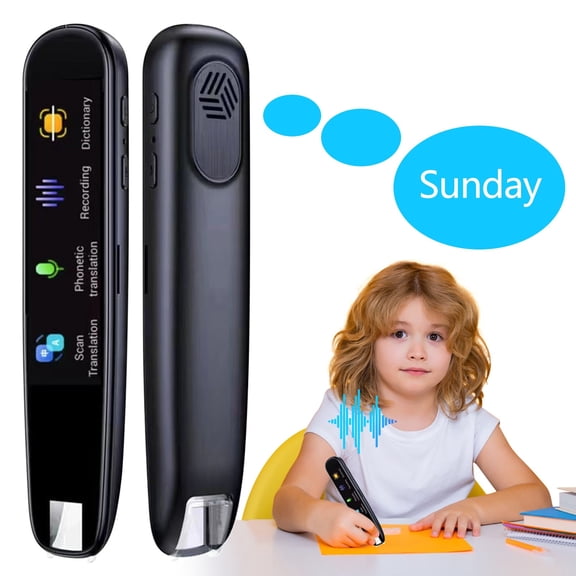Multilingual Translation Pen - 6.81" Portable Scanner, 240+ Offline Dictionaries, Voice Recorder, Ideal for Business Travel, Language Learning & Document Reading