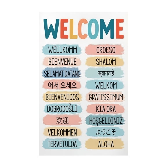Multilingual Welcome Sign You Belong Here Inclusive Wall Art Diversity and Belonging Decor for Office Classroom Library Team Building Gift