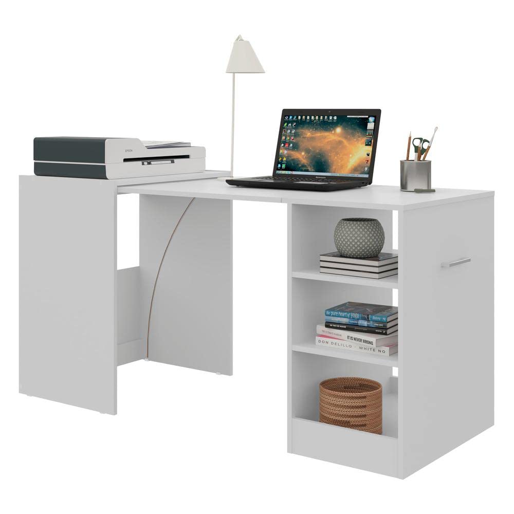 Mainstays Sumpter Park Open Shelf Wall Desk, White