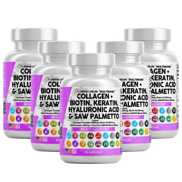 Multimane Collagen P 1000mg Biotin 10000mcg Keratin Saw Palmetto 2500mg