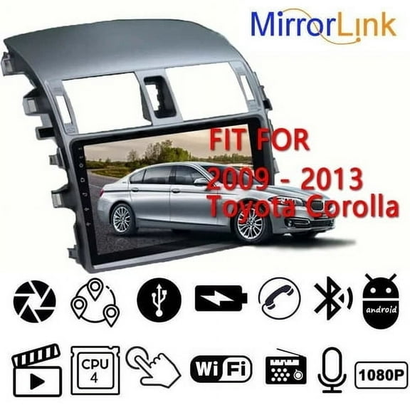 Multimedia Player Car Stereo 9" 2 Din Android 9.1 Car Radio GPS/WIFI MP5 Player 1+16GB For Toyota Corolla 2009-2013  Car Radio