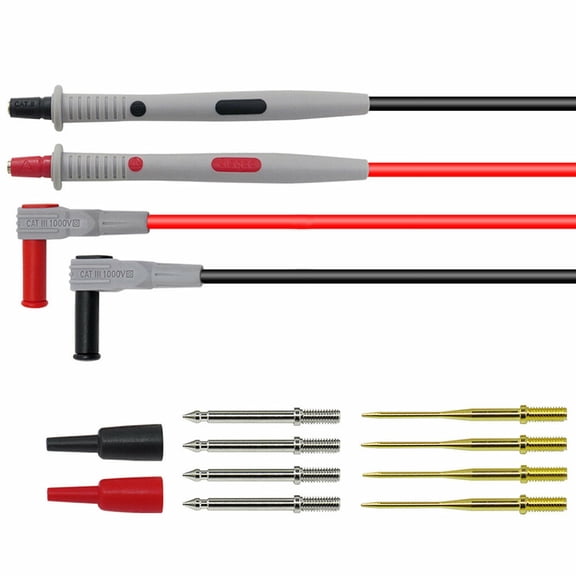 WHAMVOX Multimeter Testing Toolkit with Alligator Clips Probes and Plugs in Assorted Colors for Electrical