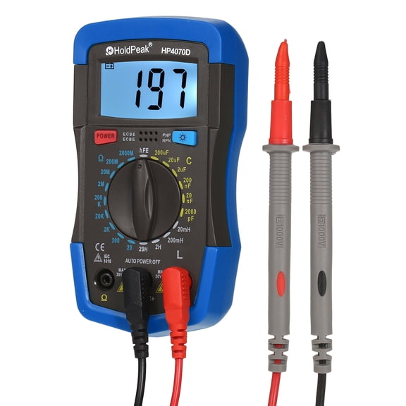 HoldPeak HP4070D Mini Digital Multimeter Resistance Capacitance Inductance Transistor Test