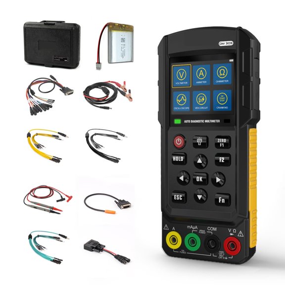 Multimeter Oscilloscope,Handheld Digital Automotive Oscilloscope Multimeter,Voltage,Current,Resistance,Automotive Circuit,Cranking,Injector,Relay,Analog Signal Test