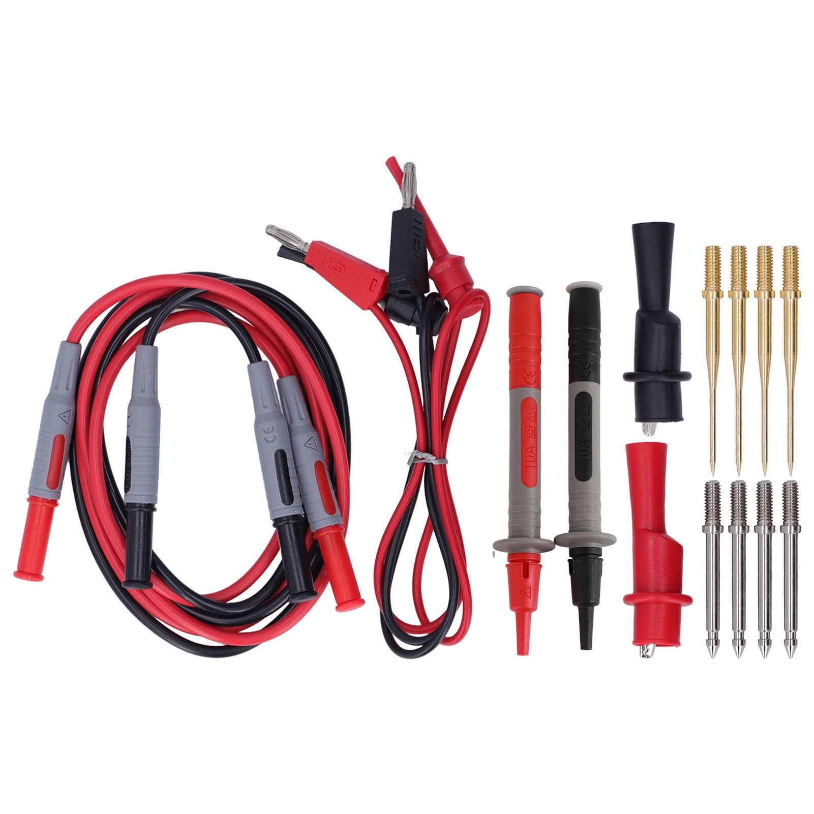 Multimeter Test Kit Connecting Leads Testing Hooks Crocodile Clips