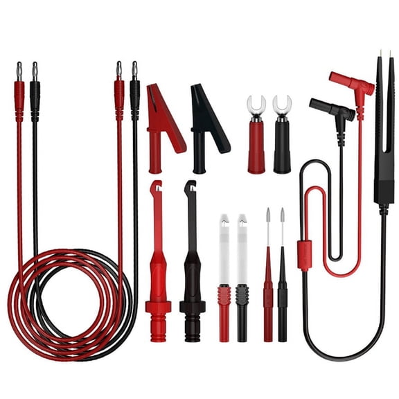Multimeter Test Leads Kit Digital Electrical Test Probes Set with Alligator Clips Test Tweezer Wire-Piercing,1 * Multimeter Test Leads Kit