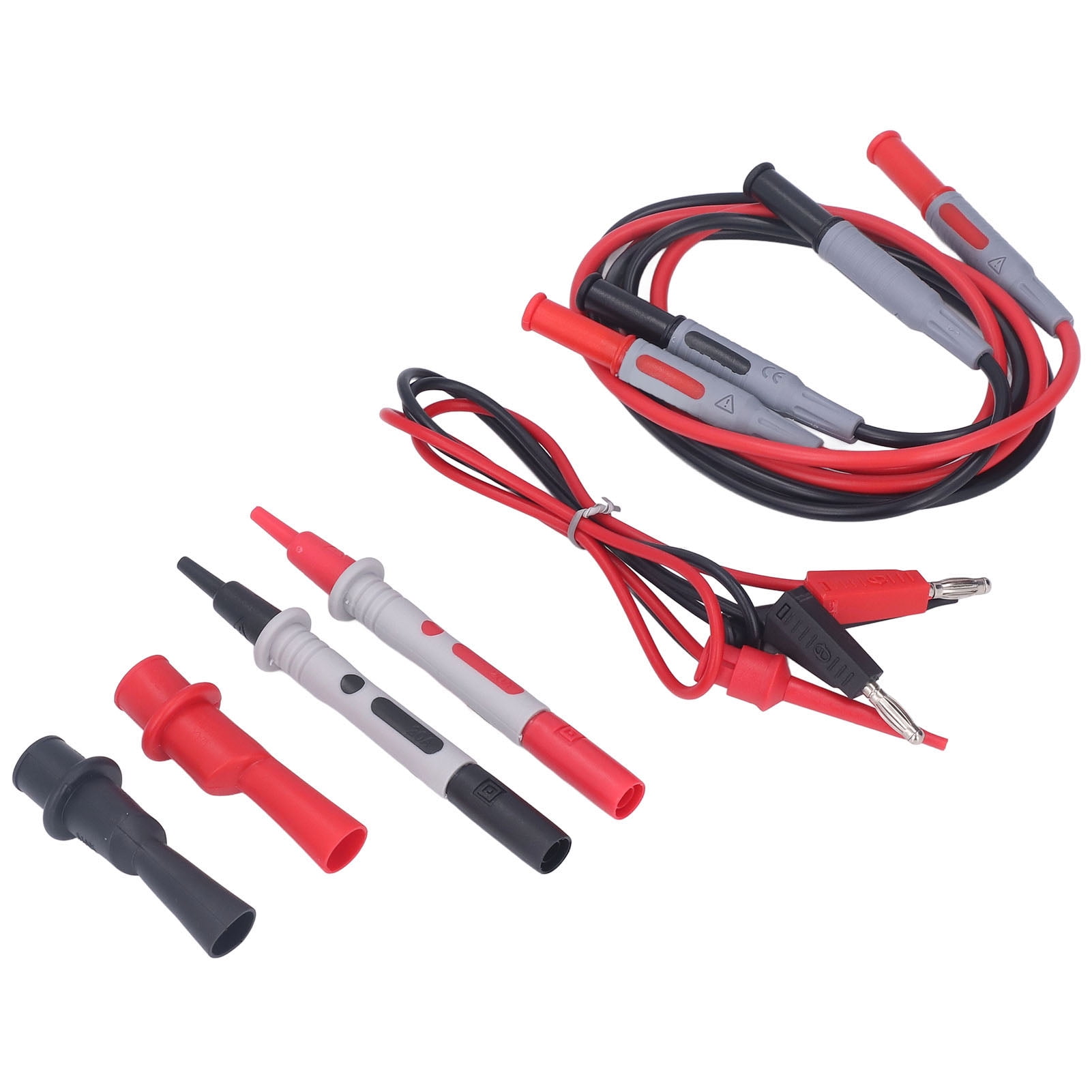 Multimeter Test Leads Kit Electrical Test Probes Set With Clips Testing Hooks For Automotive