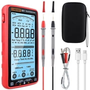 Multimeter Tester,Color LCD TRMS Auto-Ranging 6000 Counts Voltmeter Smart Rechargeable Meter w/ Flashlight Measures AC/DC Voltage Current,NCV,Amp,Resistance,Diodes,Countinuity,Capacitance,Temperature