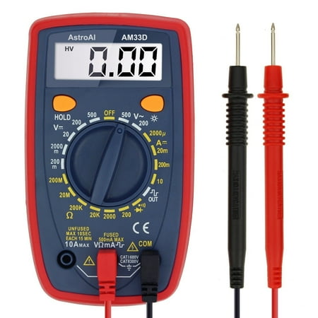 Multimeter Tester, Digital LCD Multimeter 2000 Counts, AstroAI Electrical Tester Meter, Voltmeter for Gift
