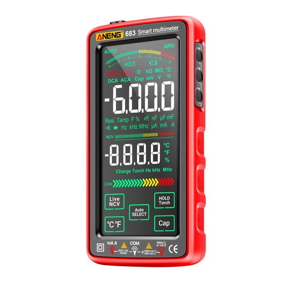 Multimeters,6000 Screen Universal Meter Va Display Ncv Tester Screen -burn Meter Va Display 683 6000 Ncv Tester With Va Display Ncv With T Resistance Capa Eryue