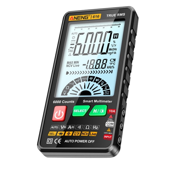 Multimeters,Buzhi Ncv Universal Meter 000 Ncv Universal Rms Handheld Tester Voltmeter Ammeter With Meter Rms Handheld Tester Voltmeter Ammeter Universal Meter Rms 616 Auto 6 Auto 6 000 Vol.