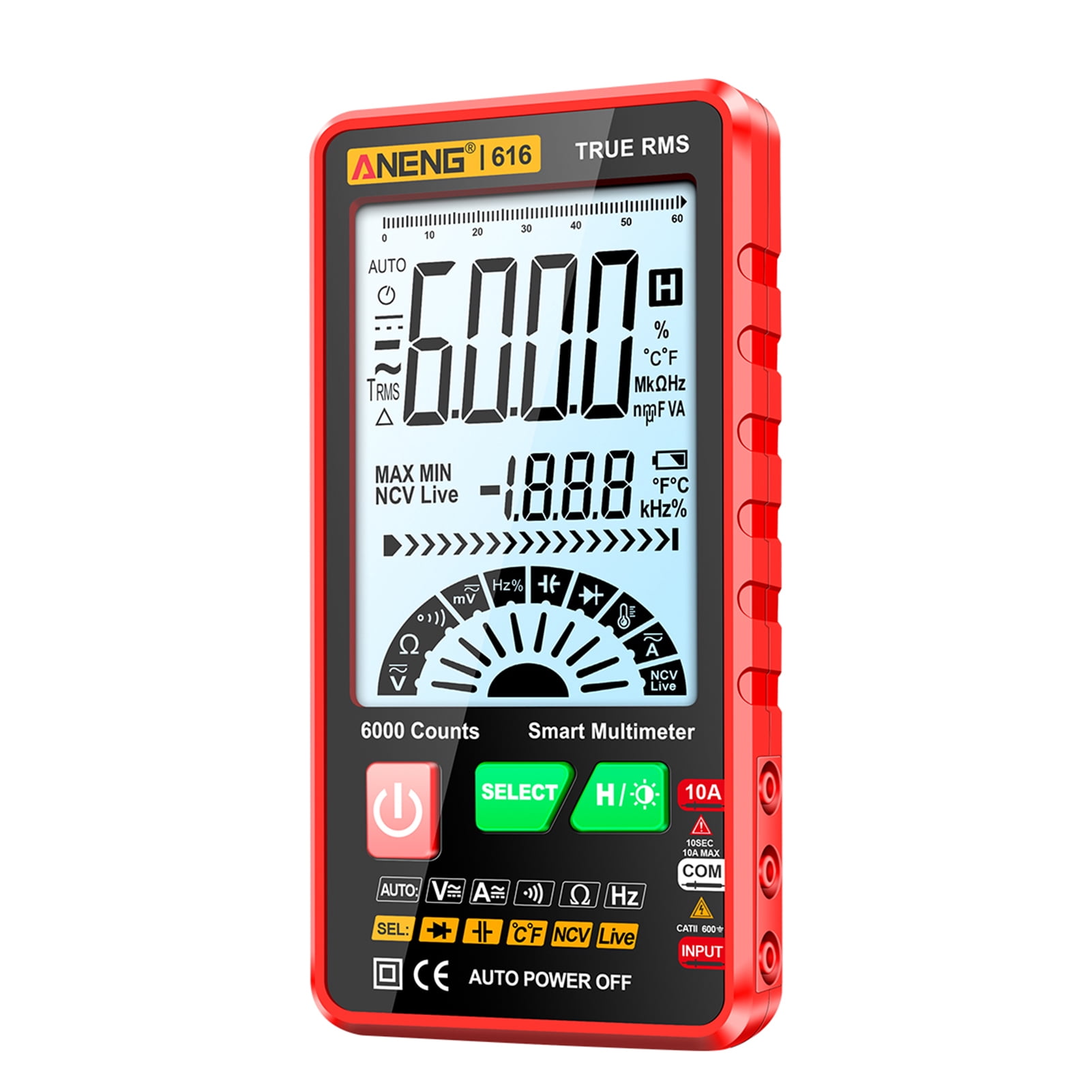 Red Handheld Multimeter Multimeters,Handheld Tester Voltmeter Rms Handheld Tester Voltmeter ...