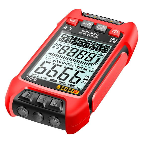 Multimeters,Handheld Tester Voltmeter Sz02 Auto 9999 Ncv Universal Meter Tester Voltmeter Ammeter Universal Meter Handheld Resistance Meter Handheld Tester Voltmeter Ammeter With Dsfen Red