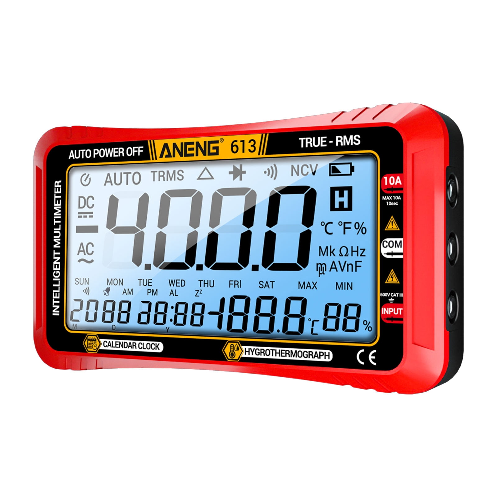 Multimeters,Perpetual Calendar Temperature Resistance Tester Professional 1 Curent Professional Test Tools Curent Resistance 613 Curent Temperature 4000 Curent Perpetual In 1 4000 3 In Shieny
