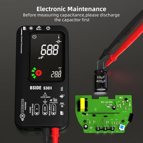 Multimeters,Resistance Diode Tester 9999 Rms Professional Temperature Rms Professional Resistance Display Handheld 9999 Color Display Handheld Lcd Color Display Buzhi Mea Mewmewcat Huiop
