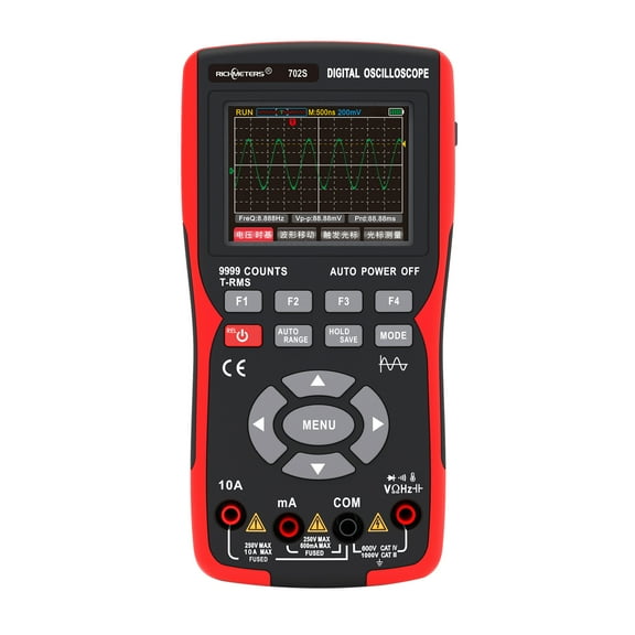 Multimeters,Resistance Meter Scope Meter Lcd Oscillometer 2-in-1 Oscillometer 2-in-1 Universal Scope Meter 9999 Universal Meter Scope 2-in-1 Universal Meter 10mhz 48msa/s Channel Laoshe Siuke