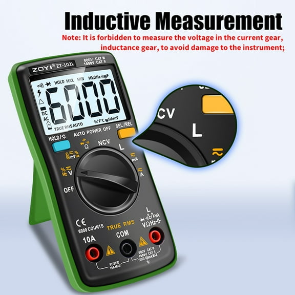 Multimeters,Rms Resistance Inductance Professional 6000 Rms Lcd Display Handheld 6000 Rms Resistance Tester Inductance Duty Diode Display Handheld Professional Hxber Eryue Siuke Multicolor