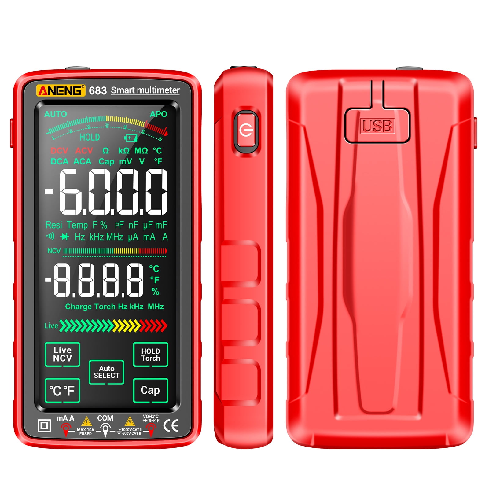 Multimeters,Tester With Resistance 683 6000 Screen -burn Universal -burn Universal Meter Va Display Ncv Siuke 6000 Screen Meter Va Display Universal Meter Va Laoshe