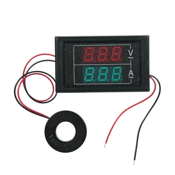 Multimeters,Volt Amp Meter In 1 Ammeter Display Universal Car Led Display Universal 100a With 2 Ammeter Voltmeter With Meter 60-500v 100a Voltmeter With Dual With Dual Led 2 In 1 Bsewo Black