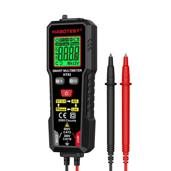 Multimeters,Volt Meter Ohmmeter Live Wire Test With Ncv Live Tester 2000 Volt Meter Ohmmeter Resistance Ohmmeter Resistance With Ncv Live Wire 2000 Volt Meter Siuke Eryue Huiop Black