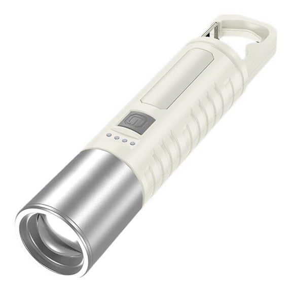 Multimode Rechargeable LED Flashlights with Hook Adjustable Focuses Suitable for Outdoor Night Walking Camping Essential