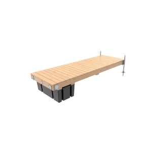 Multinautic 4 x 12 Semi-Floating Dock Kit with 1 Foam-Filled High Freeboard Float