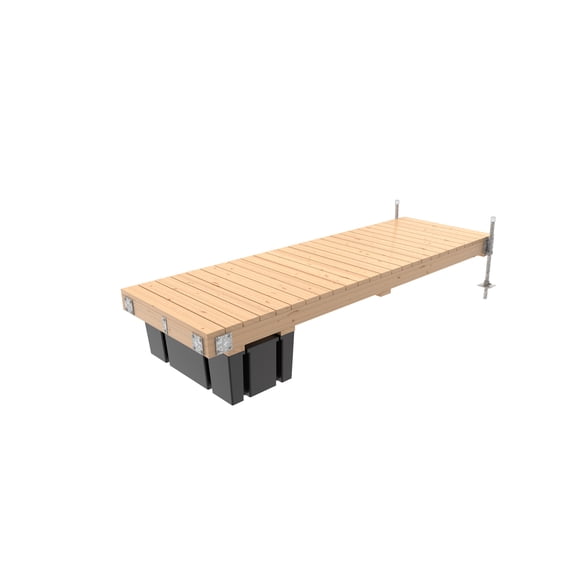 Multinautic 4 x 12 Semi-Floating Dock Kit with 1 Foam-Filled High Freeboard Float