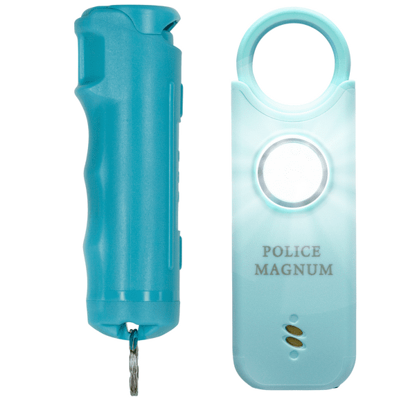 Police Magnum Pepper Spray Alarm Combo , Teal Flip Top & Safety Alarm Kit 1ct. 1/2oz