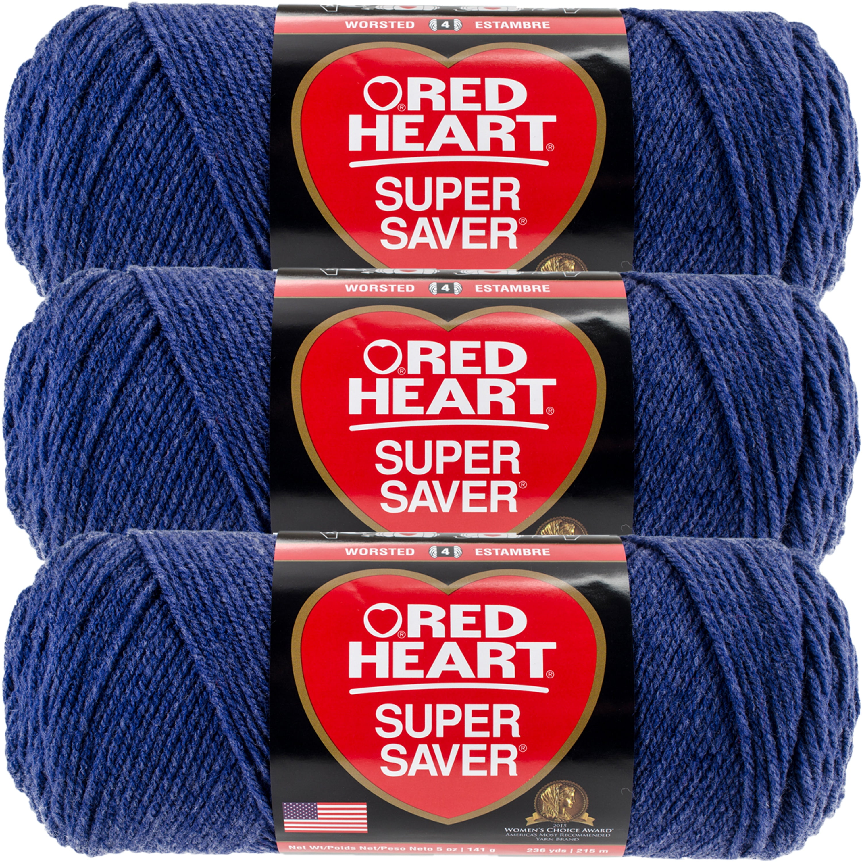 Multipack of 03 - Red Heart Super Saver Yarn-Denim