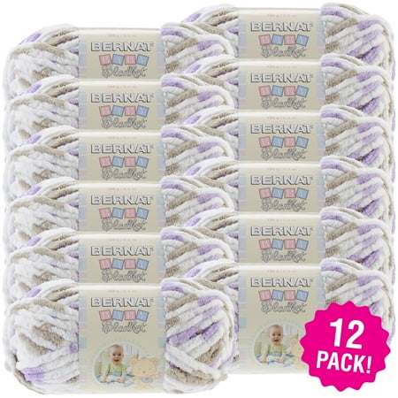 Multipack of 12 - Bernat Baby Blanket Yarn-Little Lilac Dove Print