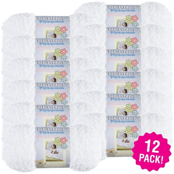 Multipack of 12 - Bernat Pipsqueak Yarn-Whitey White