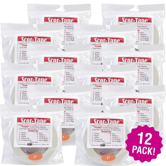 Multipack of 12 - Scor-Tape-1"X27yd