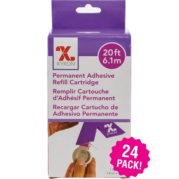 Multipack of 24 - Xyron 150 Refill Cartridge-1.5"X20' Permanent