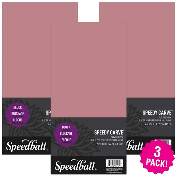 Multipack of 3 - Speedball Speedy-Carve Block Bulk-6"X12"
