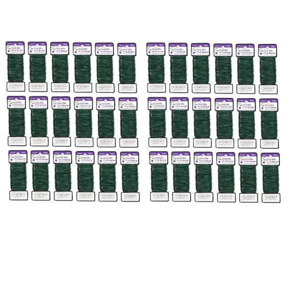 Multipack of 36 - FloraCraft 26 Gauge Floral Wire 270'-Green