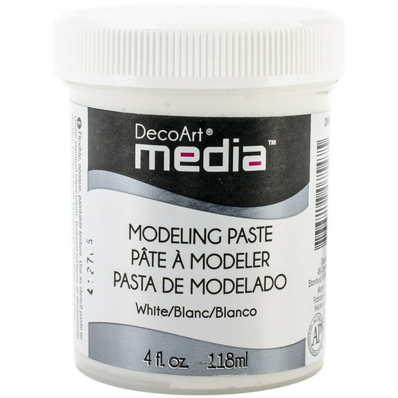 Multipack of 4 - DecoArt Media Modeling Past 4oz-White