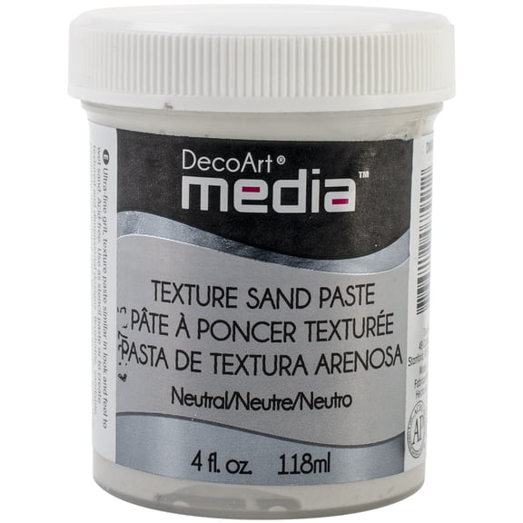 Multipack of 4 - DecoArt Media Texture Sand Paste 4oz-White
