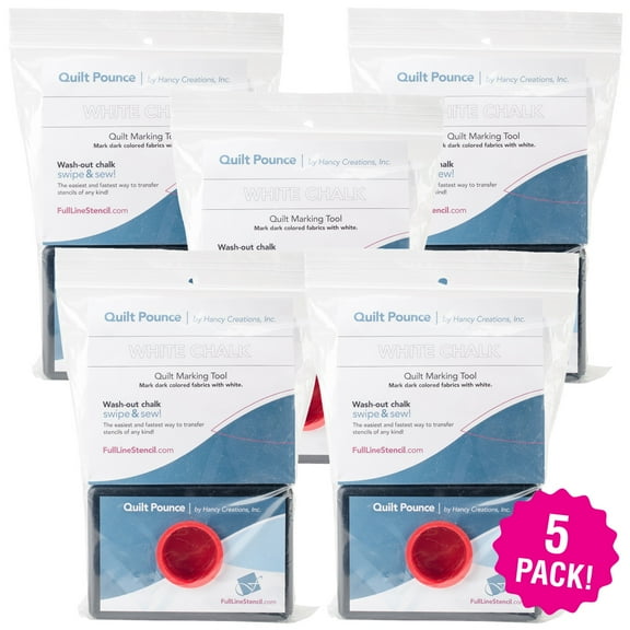 Multipack of 5 - Hancy Quilt Pounce Pad W/Chalk Powder-4oz White