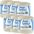 thumbnail image 1 of Multipack of 6 - Aunt Lydia's Extra Fine Crochet Thread Size 30-Natural, 1 of 2